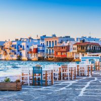 Mykonos in Greece, popular destination for private aircraft charter
