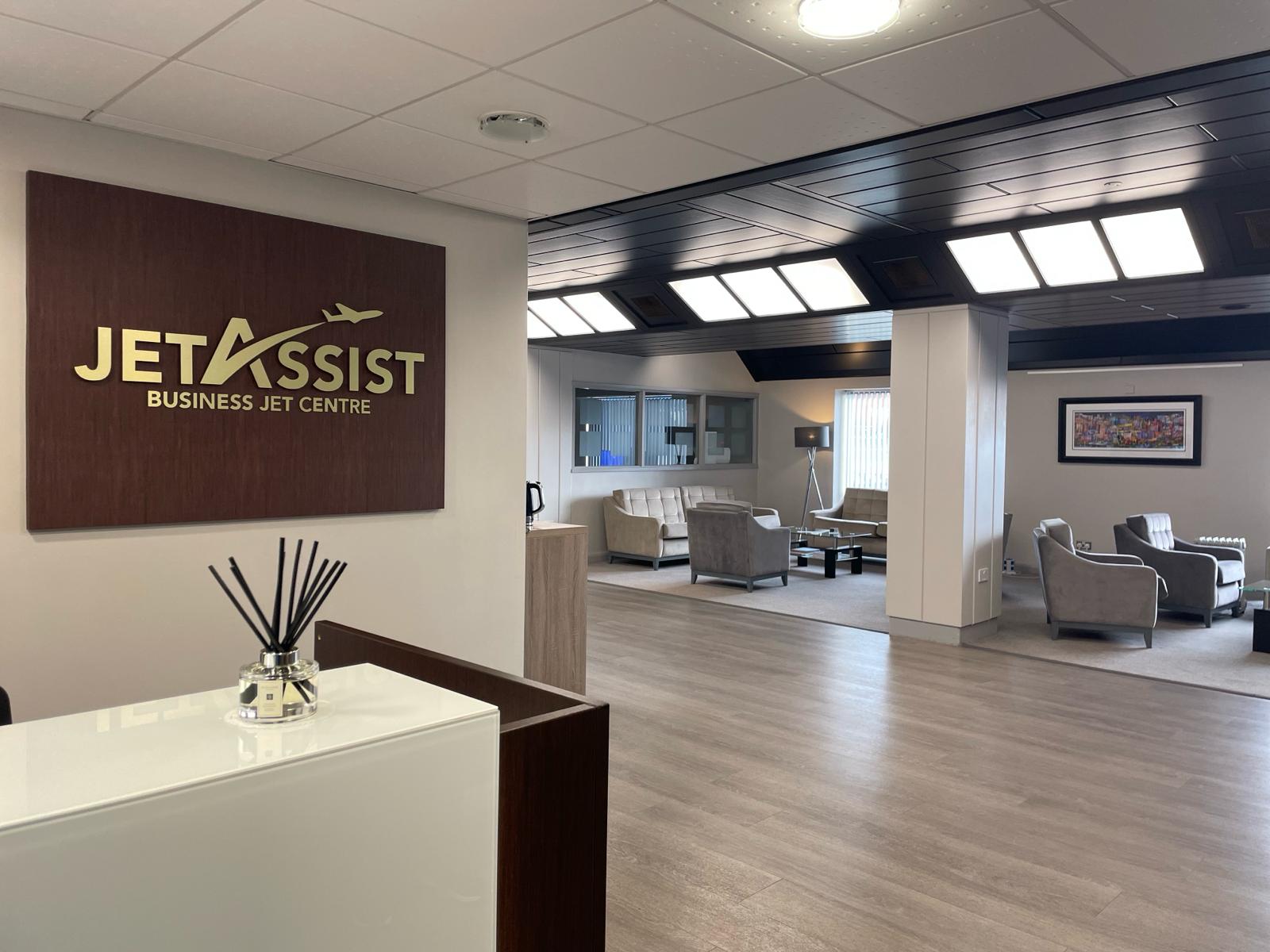 Fixed Based Operations (FBO) private lounge of Jet Assist Business Centre at Belfast Airport